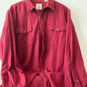 Mens Redhead Red Flannel Button Down Shirt